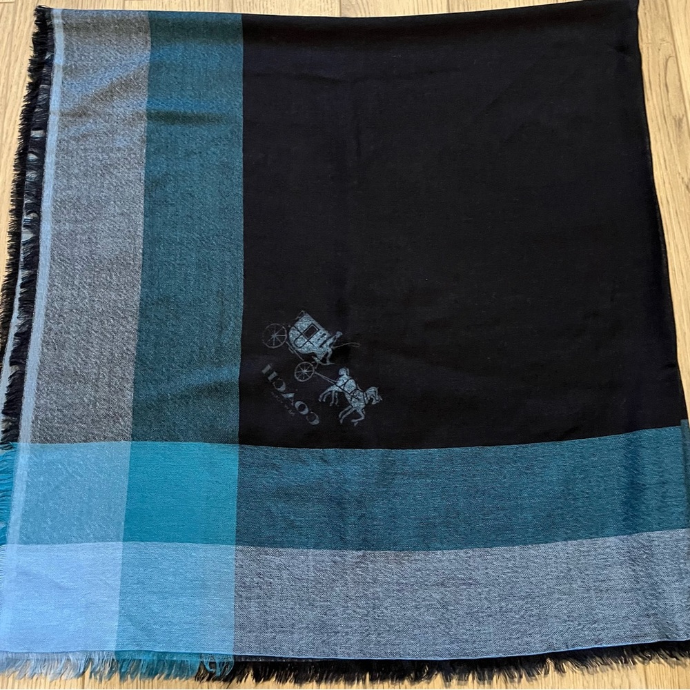 Coach Horse And Carriage Print  Oversized Square Scarf